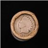 Image 3 : Mixed small cents 1c orig shotgun roll, 1918-d Wheat Cent, 1895 Indian Cent other end