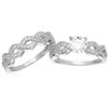 Image 4 : Sterling Silver 6mm Round Cut Round Cut Infinity Engagement Set size 7