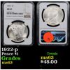 Image 1 : NGC 1922-p Peace Dollar $1 Graded ms63 By NGC
