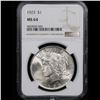 Image 2 : NGC 1923-p Peace Dollar $1 Graded ms64 By NGC