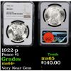 Image 1 : NGC 1922-p Peace Dollar $1 Graded ms64+ By NGC