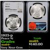 Image 1 : NGC 1925-p Peace Dollar $1 Graded ms64+ By NGC