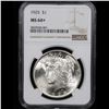 Image 2 : NGC 1925-p Peace Dollar $1 Graded ms64+ By NGC