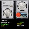 Image 1 : NGC 1885-o Morgan Dollar $1 Graded ms64 By NGC