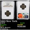Image 1 : NGC 1863 New York Civil War Token 1c Graded au55 By NGC