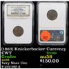 Image 1 : NGC (1863) Knickerbocker Currency Civil War Token 1c Graded au58 By NGC