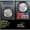 Image 1 : PCGS 1888-p Morgan Dollar $1 Graded ms63 By PCGS