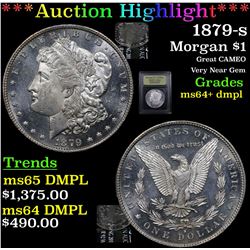 ***Auction Highlight*** 1879-s Morgan Dollar $1 Graded Choice Unc+ DMPL By USCG (fc)