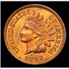 Image 2 : ***Auction Highlight*** 1907 Indian Cent 1c Graded Gem+ Unc RD By USCG (fc)