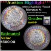 ***Auction Highlight*** 1901-o Rainbow Toned Morgan Dollar $1 Graded Choice+ Unc By USCG (fc)