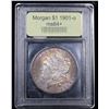 Image 4 : ***Auction Highlight*** 1901-o Rainbow Toned Morgan Dollar $1 Graded Choice+ Unc By USCG (fc)