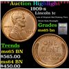 ***Auction Highlight*** 1909-s Lincoln Cent 1c Graded GEM Unc BN By USCG (fc)