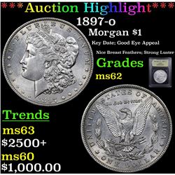 ***Auction Highlight*** 1897-o Morgan Dollar $1 Graded Select Unc By USCG (fc)