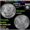 Image 1 : ***Auction Highlight*** 1890-p Morgan Dollar $1 Graded Choice+ Unc By USCG (fc)