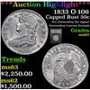 ***Auction Highlight*** 1833 O-106 Capped Bust Half Dollar 50c Graded Select Unc By USCG (fc)