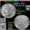 Image 1 : ***Auction Highlight*** 1896/1--6-o Morgan Dollar $1 Graded Select Unc By USCG (fc)
