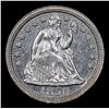 Image 2 : ***Auction Highlight*** 1850-p f-108a Seated Liberty Dime 10c Graded Choice Unc By USCG (fc)
