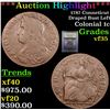 Image 1 : ***Auction Highlight*** 1787 Conneticut Draped Bust Left Colonial Cent 1c Graded vf++ By USCG (fc)