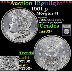 ***Auction Highlight*** 1901-p Morgan Dollar $1 Graded Select+ Unc By USCG (fc)