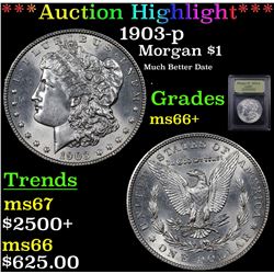 ***Auction Highlight*** 1903-p Morgan Dollar $1 Graded GEM++ Unc By USCG (fc)