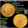 ***Auction Highlight*** 1875-cc Gold Liberty Double Eagle $20 Graded Select Unc By USCG (fc)