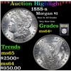 Image 1 : ***Auction Highlight*** 1888-s Morgan Dollar $1 Graded Choice+ Unc By USCG (fc)