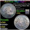 ***Auction Highlight*** 1795 2 Leaves O-117a, R-4 Flowing Hair 50c Graded vf+ By USCG (fc)