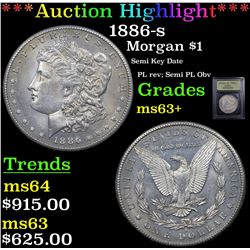 ***Auction Highlight*** 1886-s Morgan Dollar $1 Graded Select+ Unc By USCG (fc)