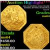 Image 1 : ***Auction Highlight*** 1884 CALIFORNIA GOLD CHARM EUREKA SITTING OCTAGONAL Grades Choice Unc (fc)