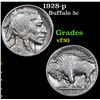 1928-p Buffalo Nickel 5c Grades vf++