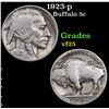 1923-p Buffalo Nickel 5c Grades vf+
