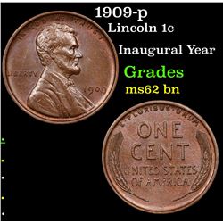 1909-p Lincoln Cent 1c Grades Select Unc BN