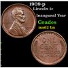 Image 1 : 1909-p Lincoln Cent 1c Grades Select Unc BN