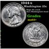 Image 1 : 1944-s Washington Quarter 25c Grades Select+ Unc