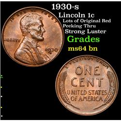 1930-s Lincoln Cent 1c Grades Choice Unc BN