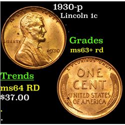 1930-p Lincoln Cent 1c Grades Select+ Unc RD