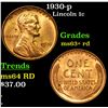 Image 1 : 1930-p Lincoln Cent 1c Grades Select+ Unc RD