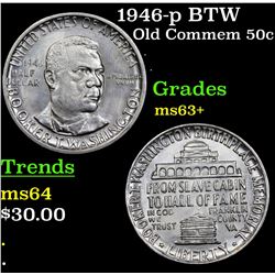 1946-p BTW Old Commem Half Dollar 50c Grades Select+ Unc