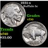 1931-s Buffalo Nickel 5c Grades vf++