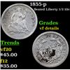 Image 1 : 1855-p Seated Liberty Half Dime 1/2 10c Grades vf details