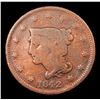 Image 2 : 1842 Large Date Braided Hair Large Cent 1c Grades vg+