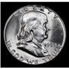 Image 2 : 1955-p Franklin Half Dollar 50c Grades Select Unc FBL