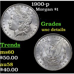 1900-p Morgan Dollar $1 Grades Unc Details