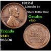 Image 1 : 1912-d Lincoln Cent 1c Grades vf++