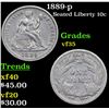 Image 1 : 1889-p Seated Liberty Dime 10c Grades vf++