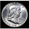 Image 2 : 1958-d Franklin Half Dollar 50c Grades Select Unc+ FBL