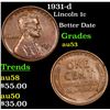 1931-d Lincoln Cent 1c Grades Select AU