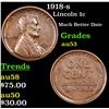 1918-s Lincoln Cent 1c Grades Select AU