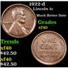 1922-d Lincoln Cent 1c Grades xf