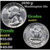 Image 1 : 1936-p Washington Quarter 25c Grades Select+ Unc